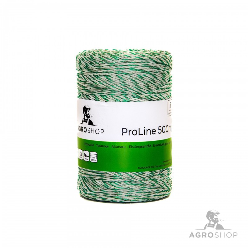 Elektrikarjuse taranöör AgroShop ProLine roheline/valge 500m
