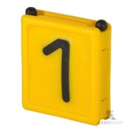 Kaelarihma numbrid DUO - 1, kollane, 6tk