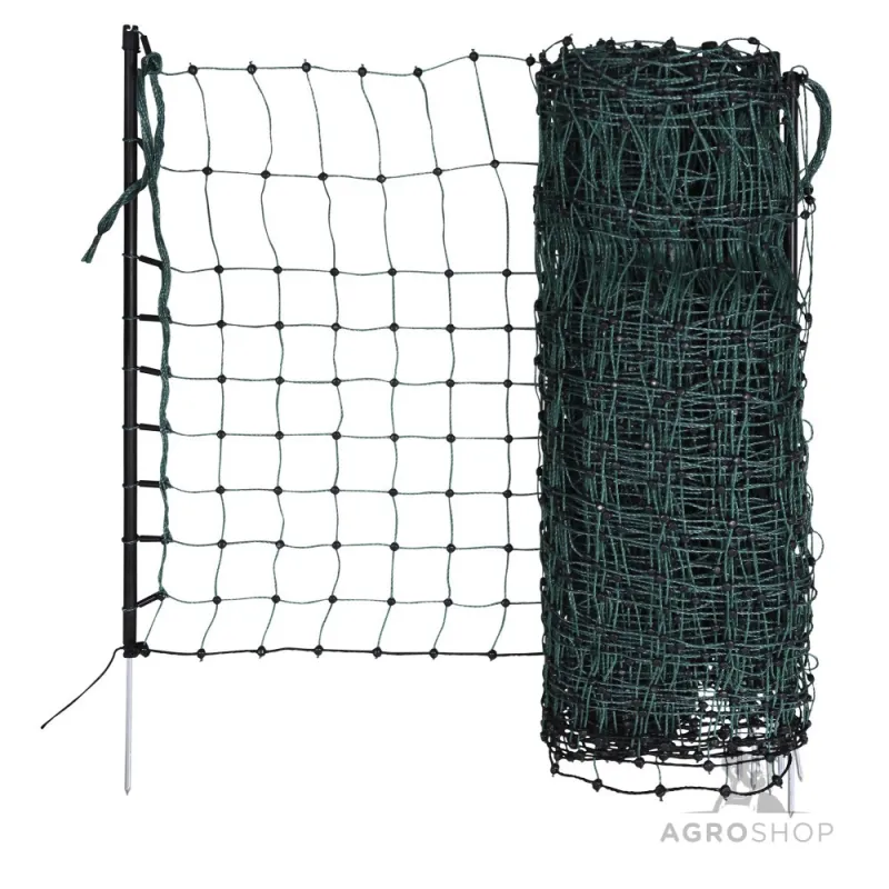 Küülikuvõrk 25 m × 65 cm, ühe piigiga, roheline