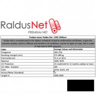 Heinapallivõrk RaldusNet Premium 12gm 1,23x2000m