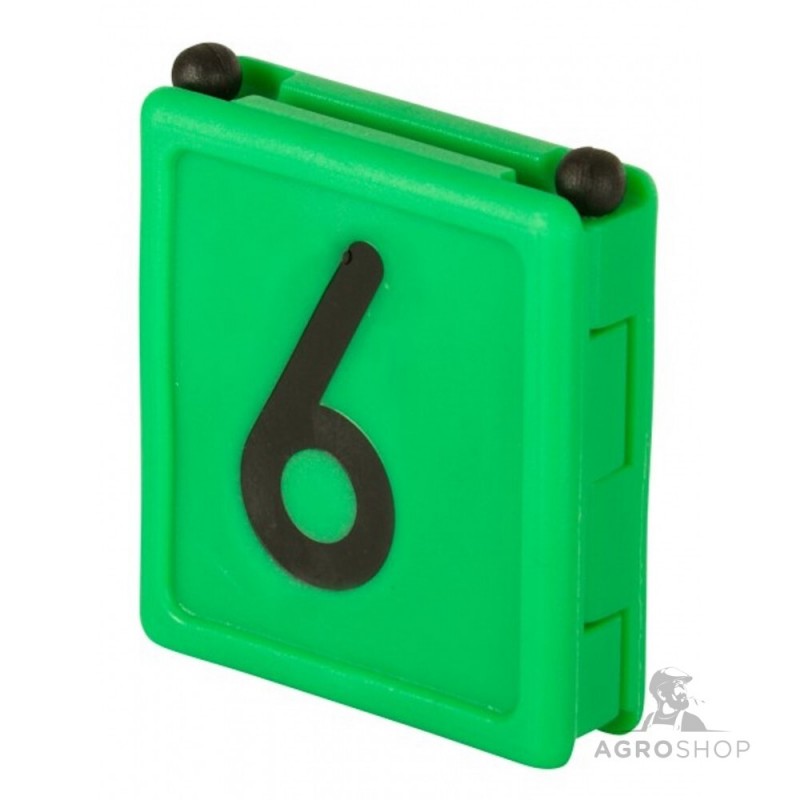 Kaelarihma numbrid DUO - 6, roheline, 6tk