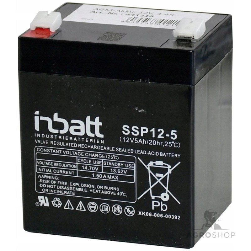 Taaslaetav aku SunPower S250, AGM 12V 5Ah