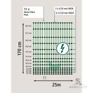 Elektrikarjuse aiavõrk AKO PoultryNet Maxi 1,7×25m