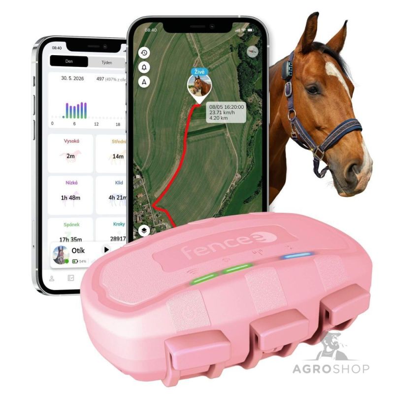 GPS jälgimisseade hobustele fencee EquiGPS Track roosa