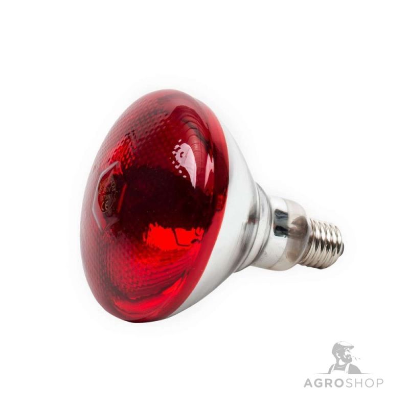 Soojenduslamp PowerHeat tugevdatud klaasiga punane 175W