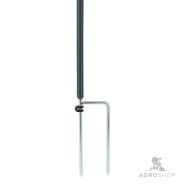Varupost PoultryNet Premium aiavõrgule 122 cm jalatoega, hall