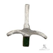 Metallist aiapost T-Post 152 cm, roheline/valge